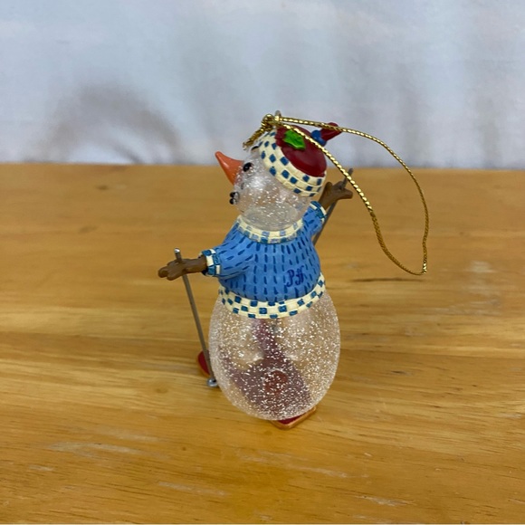Princess House Crystal Snowman on Skis Ornament - Picture 3 of 5
